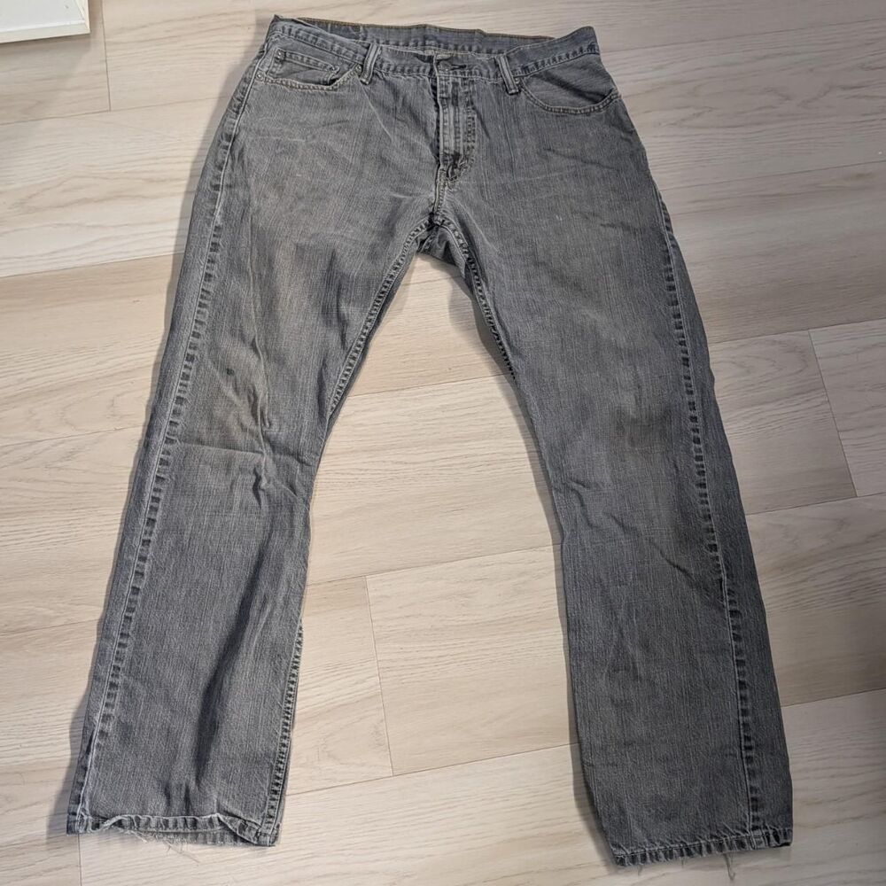 Levi-s Men's Grey and Black Jeans
